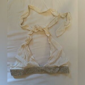 Zara Tie Up Sparkle Top